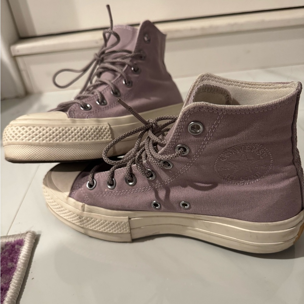 Women's Purple High-Top Sneakers